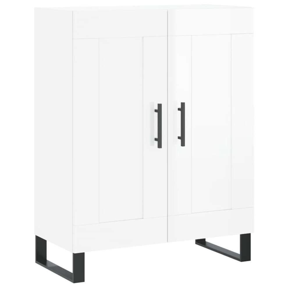 (high gloss white) vidaXL Sideboard Storage Cabinet Side Cabinet Cupboard White Engineered Wood