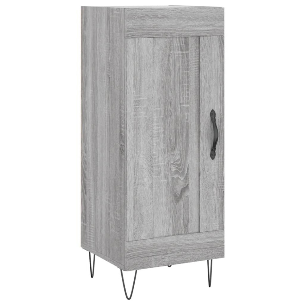 (grey sonoma) vidaXL Sideboard Storage Cabinet Side Cabinet Cupboard White Engineered Wood