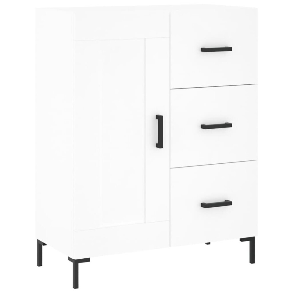 (white) vidaXL Sideboard Storage Cabinet Side Cabinet Cupboard White Engineered Wood