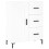 VidaXL (white) vidaXL Sideboard Storage Cabinet Side Cabinet Cupboard White Engineered Wood 2