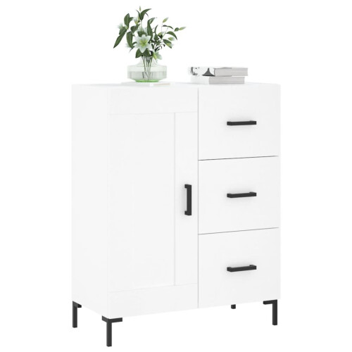 VidaXL (white) vidaXL Sideboard Storage Cabinet Side Cabinet Cupboard White Engineered Wood 2