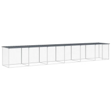 (anthracite, 603 x 98 x 90 cm) vidaXL Chicken Cage Farm Chicken Coop with Roof Anthracite Galvanised Steel