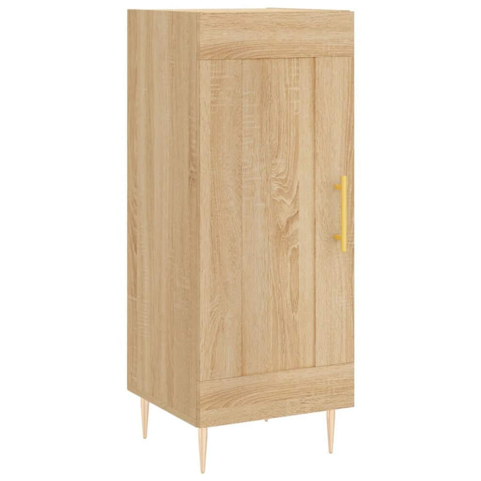 (sonoma oak) vidaXL Sideboard Storage Cabinet Side Cabinet Cupboard White Engineered Wood