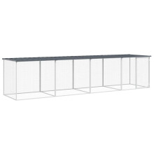 (anthracite, 403 x 98 x 90 cm) vidaXL Chicken Cage Farm Chicken Coop with Roof Anthracite Galvanised Steel
