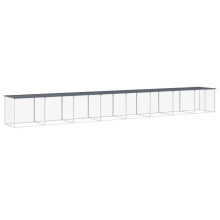 (anthracite, 803 x 98 x 90 cm) vidaXL Chicken Cage Farm Chicken Coop with Roof Anthracite Galvanised Steel