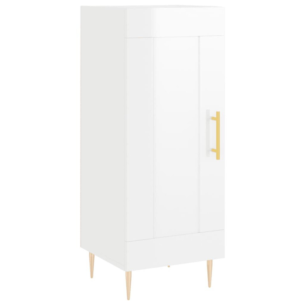 (high gloss white) vidaXL Sideboard Storage Cabinet Side Cabinet Cupboard White Engineered Wood