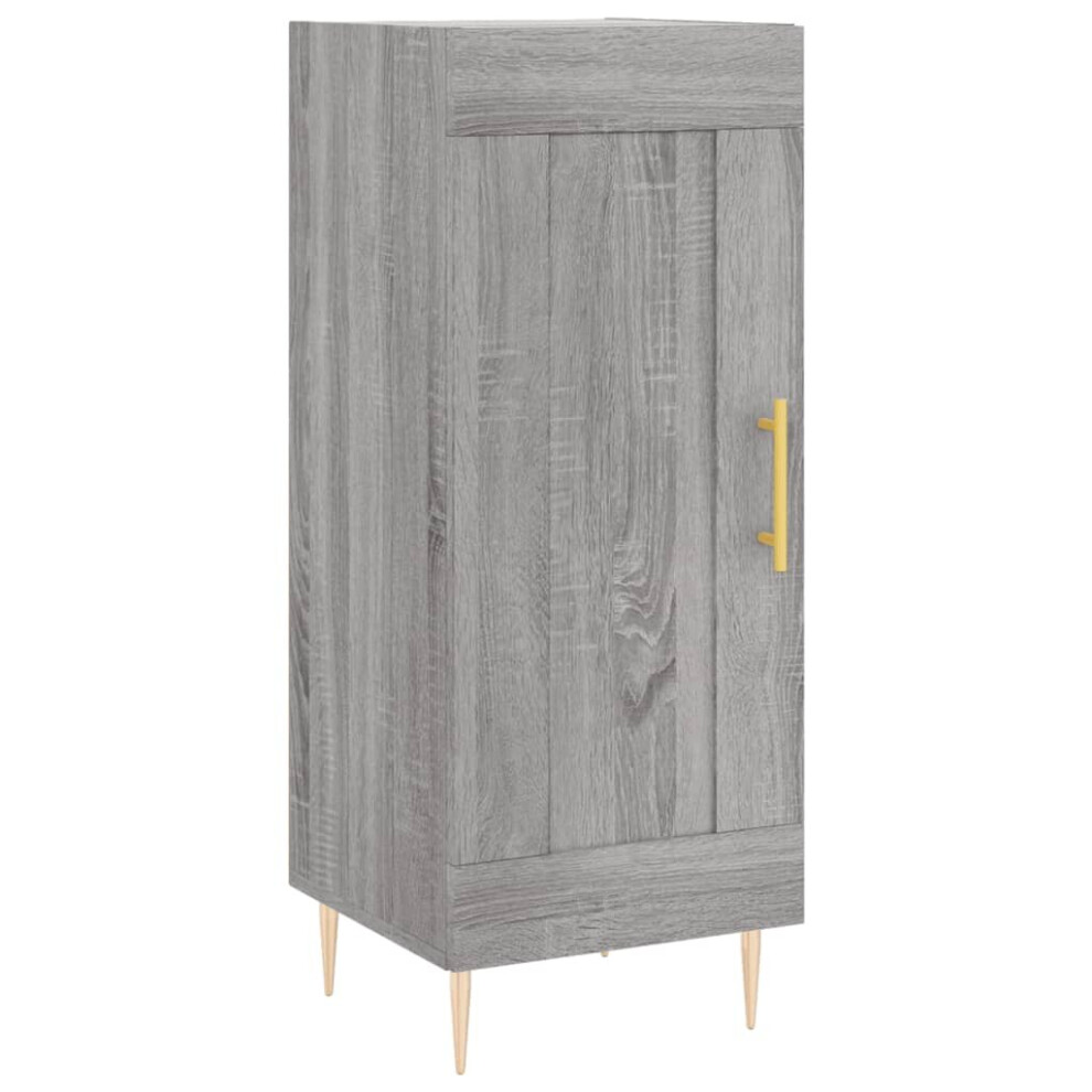 (grey sonoma) vidaXL Sideboard Storage Cabinet Side Cabinet Cupboard White Engineered Wood