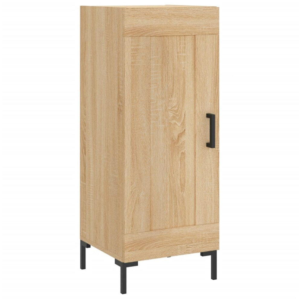 Vidaxl (Sonoma Oak) Sideboard Storage Cabinet Side Cabinet Cupboard White Engineered Wood