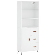 (white, 1 door 3 drawers) vidaXL Highboard Sideboard Storage Cabinet Cupboard Cabinet Engineered Wood