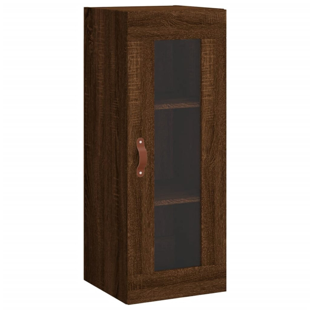 (brown oak) vidaXL Wall Mounted Cabinet Bathroom Cabinet Storage Cabinet Cupboard White