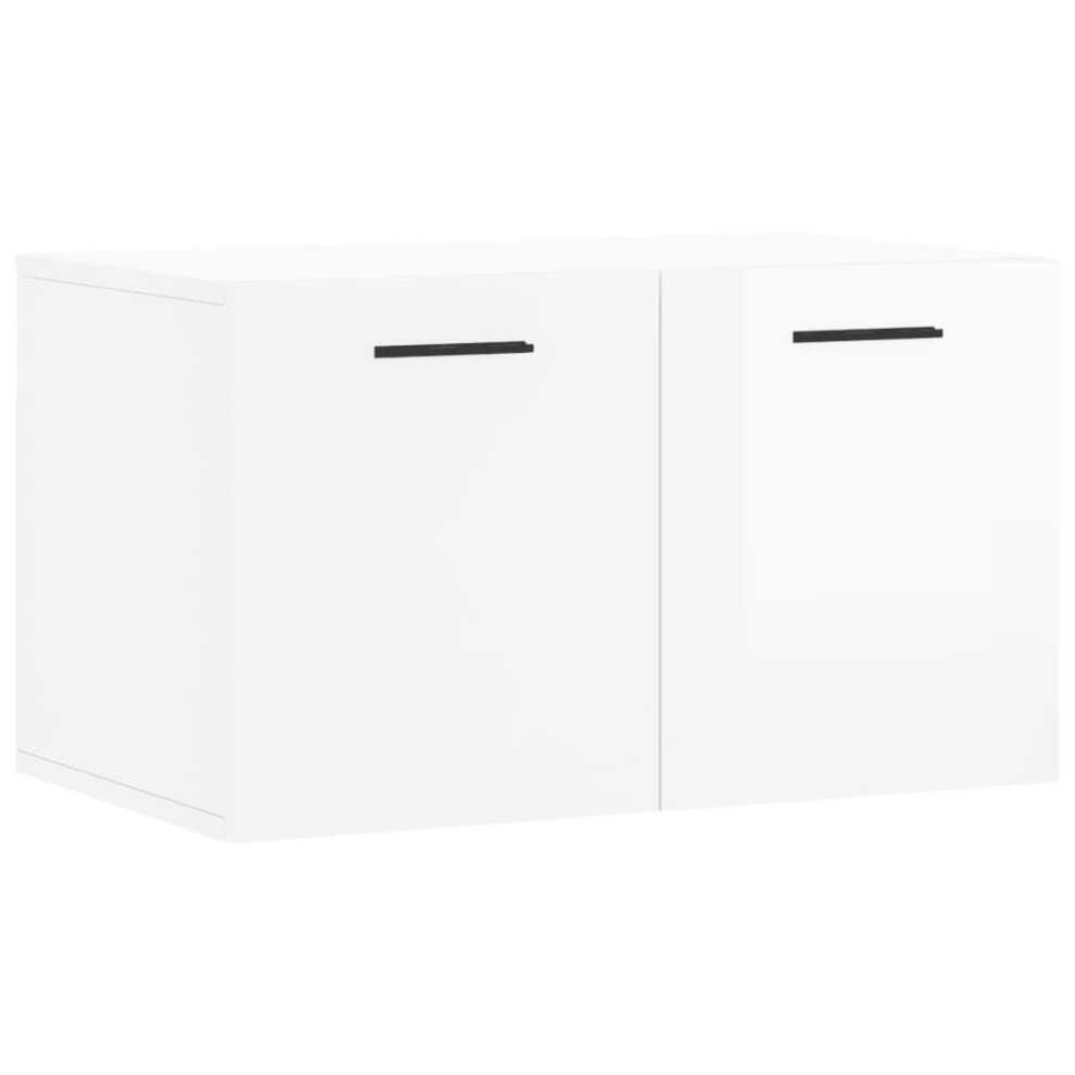 (high gloss white, 60 x 36.5 x 35 cm) vidaXL Wall Cabinet Storage Cabinet Display Cabinet White Engineered Wood