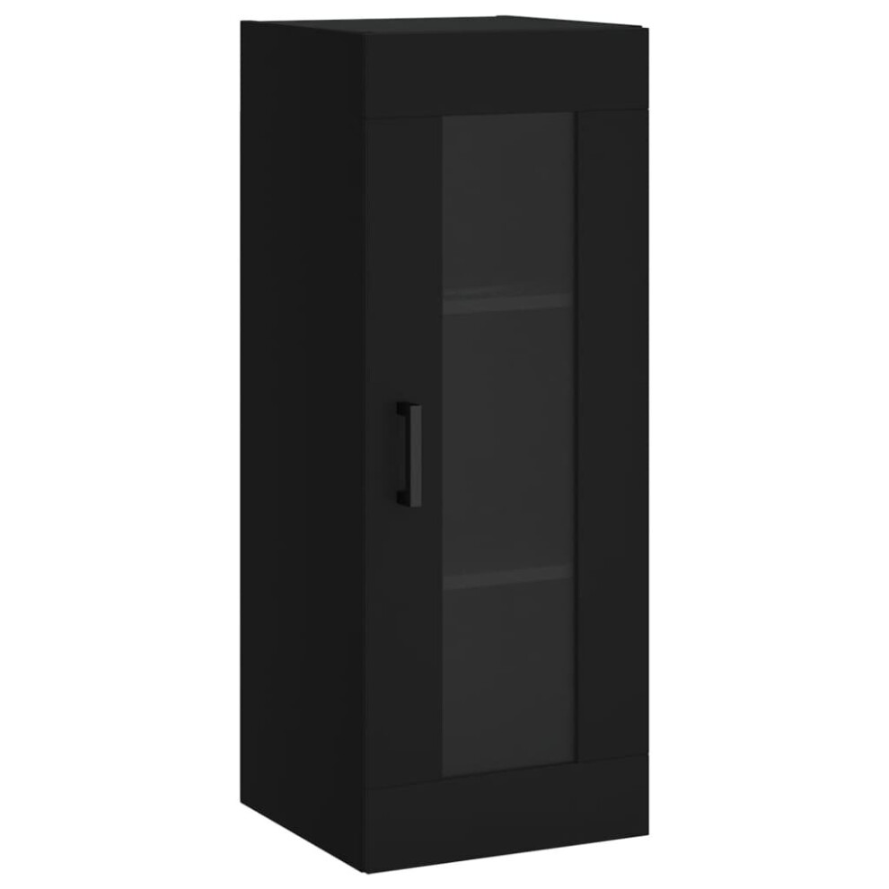 (black) vidaXL Wall Mounted Cabinet Bathroom Cabinet Storage Cabinet Cupboard White