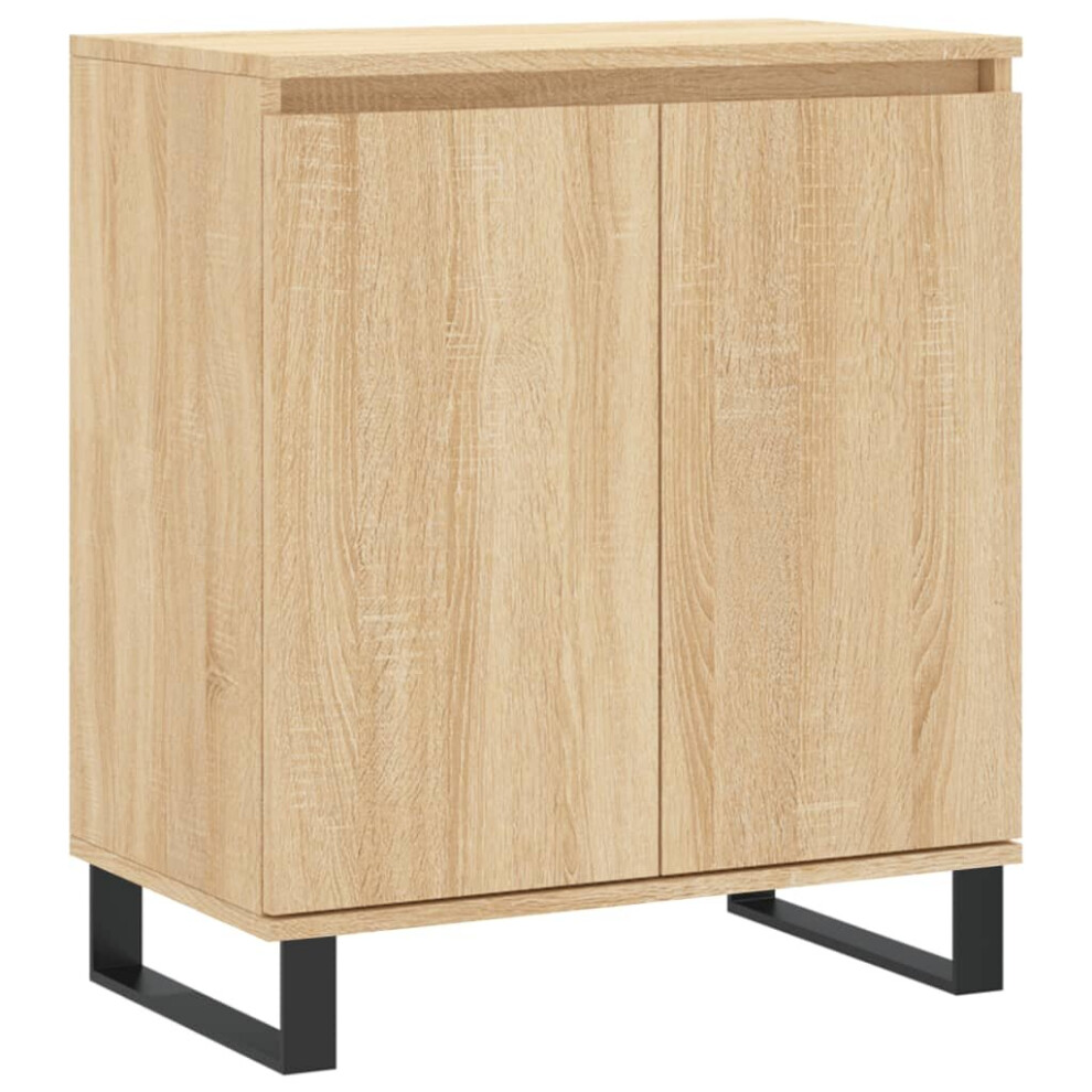 (sonoma oak) vidaXL Sideboard Storage Cabinet Side Cabinet Cupboard White Engineered Wood