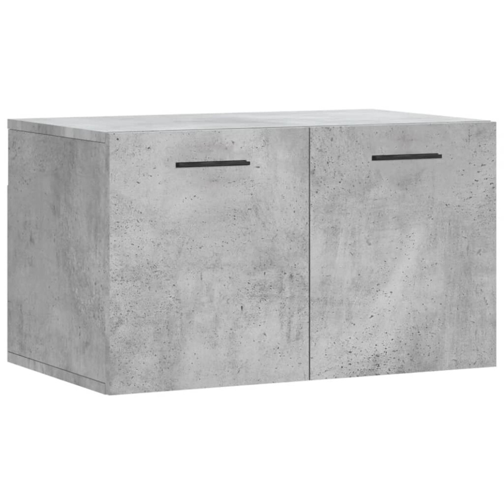 (concrete grey, 60 x 36.5 x 35 cm) vidaXL Wall Cabinet Storage Cabinet Display Cabinet White Engineered Wood