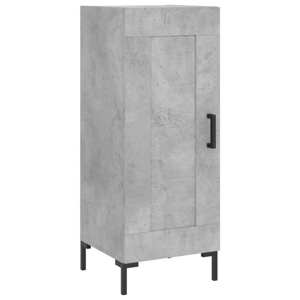 Vidaxl (Concrete Grey) Sideboard Storage Cabinet Side Cabinet Cupboard White Engineered Wood
