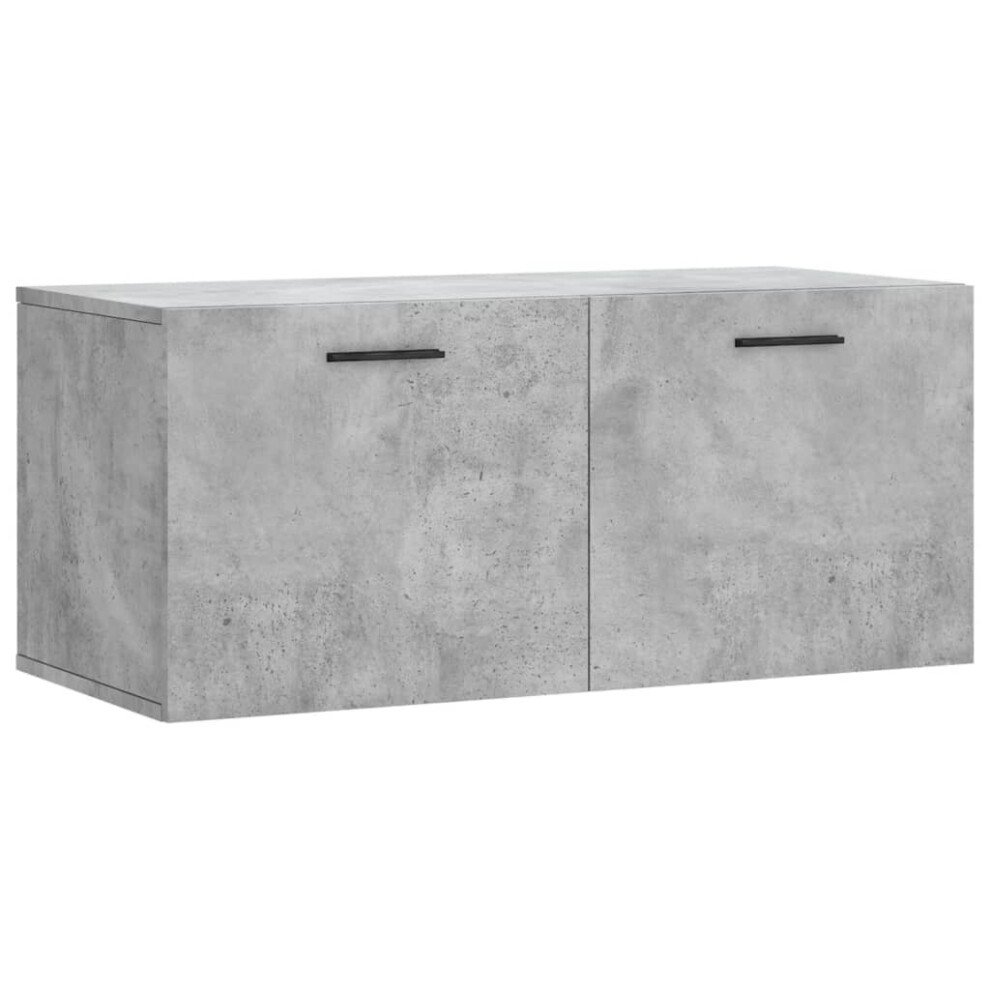 (concrete grey, 80 x 36.5 x 35 cm) vidaXL Wall Cabinet Storage Cabinet Display Cabinet White Engineered Wood