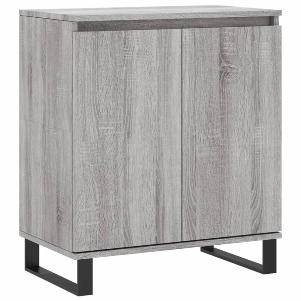 (grey sonoma) vidaXL Sideboard Storage Cabinet Side Cabinet Cupboard White Engineered Wood