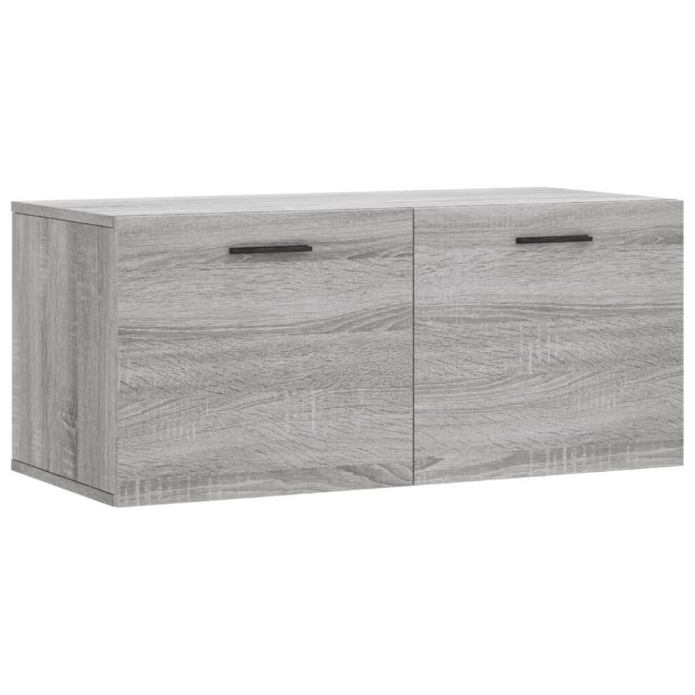 (grey sonoma, 80 x 36.5 x 35 cm) vidaXL Wall Cabinet Storage Cabinet Display Cabinet White Engineered Wood