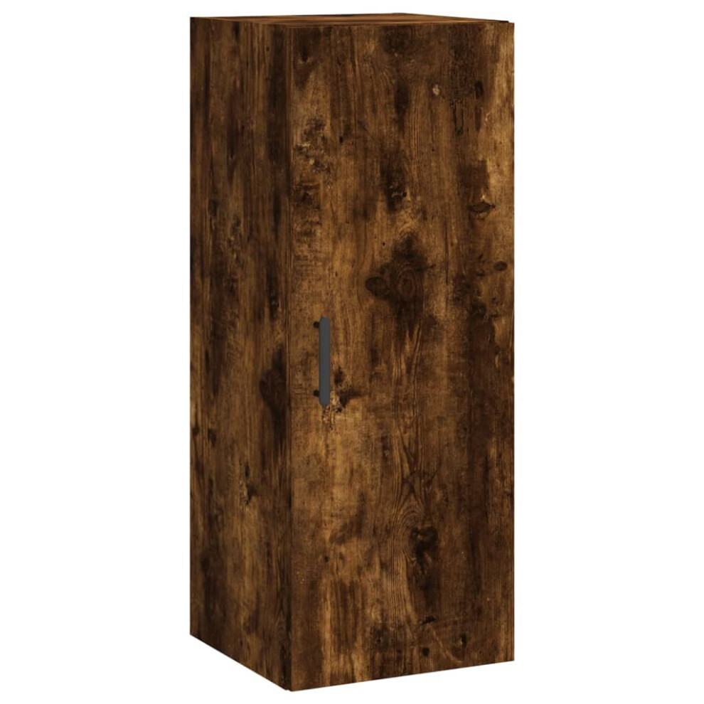 Vidaxl (Smoked Oak) Wall Mounted Cabinet Bathroom Cabinet Storage Cabinet Cupboard White
