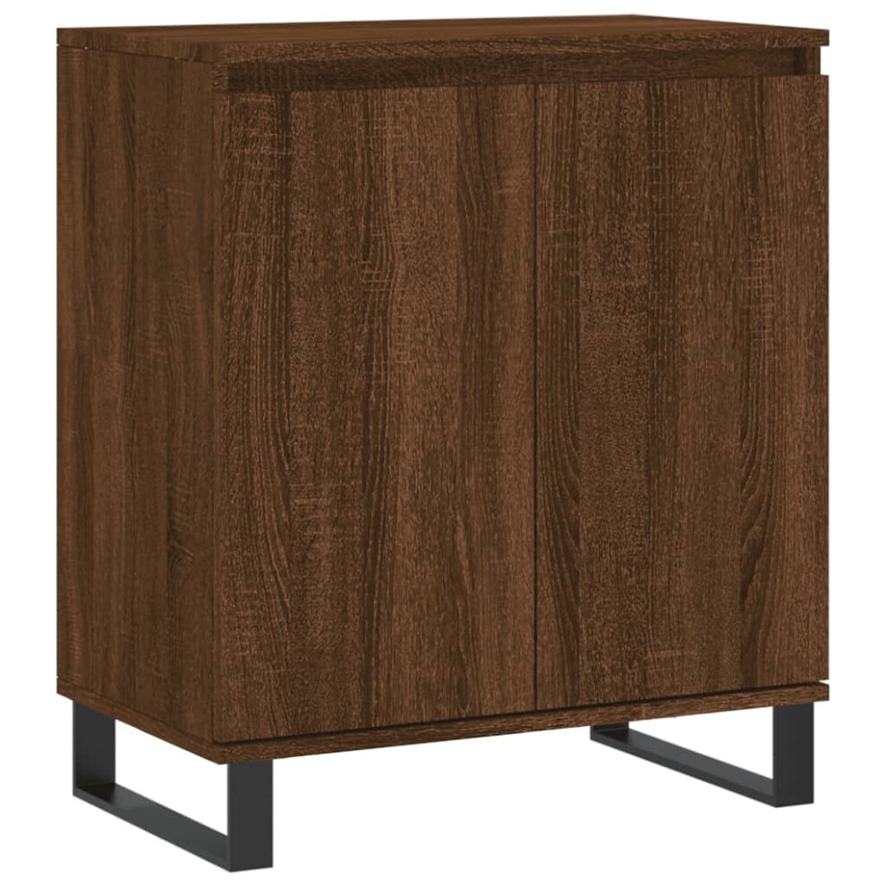 (brown oak) vidaXL Sideboard Storage Cabinet Side Cabinet Cupboard White Engineered Wood