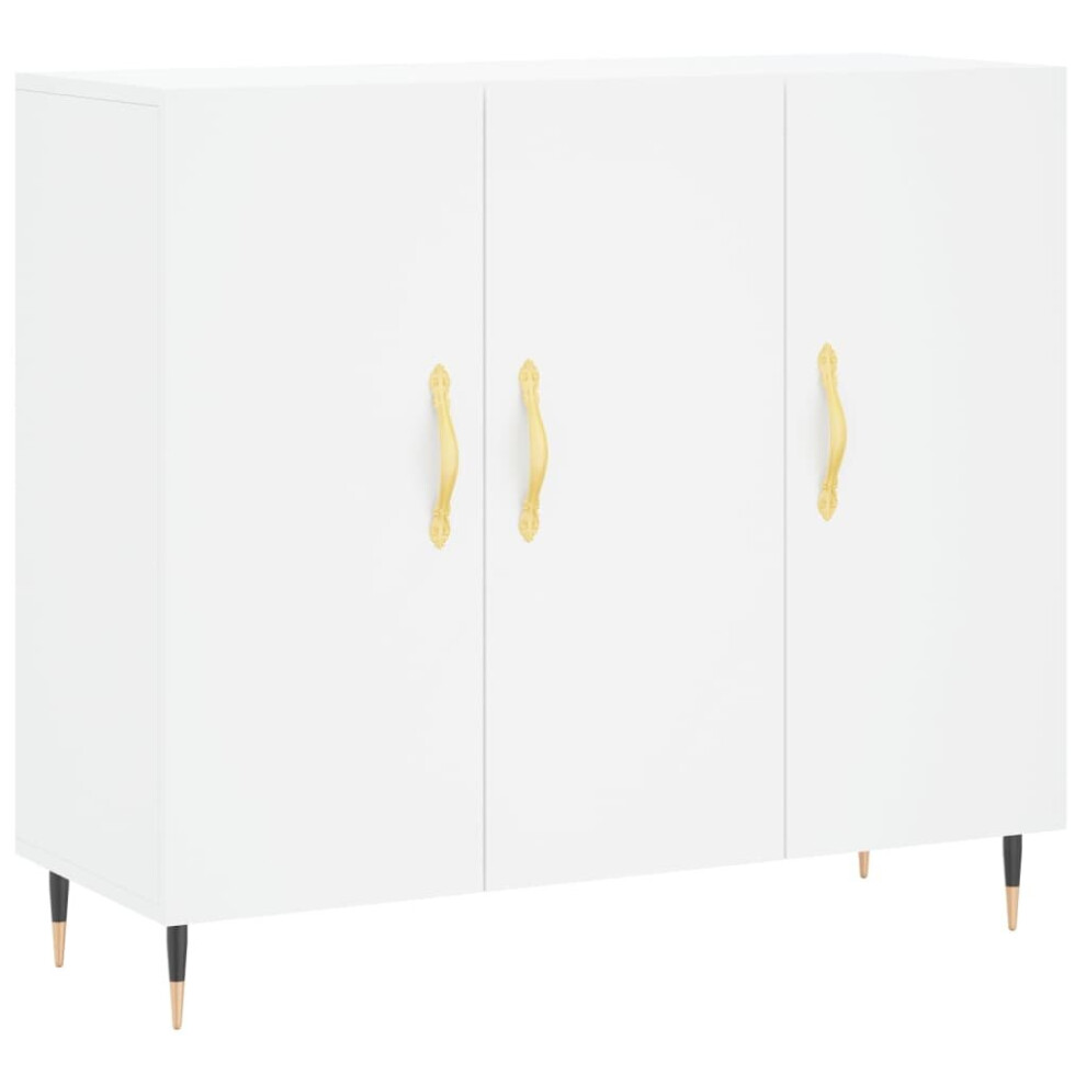 Vidaxl (White) Sideboard Storage Cabinet Side Cabinet Cupboard White Engineered Wood
