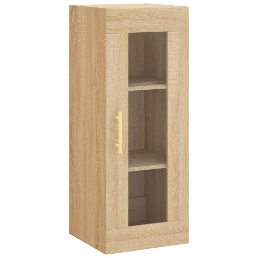 Vidaxl (Sonoma Oak) Wall Mounted Cabinet Bathroom Cabinet Storage Cabinet Cupboard White