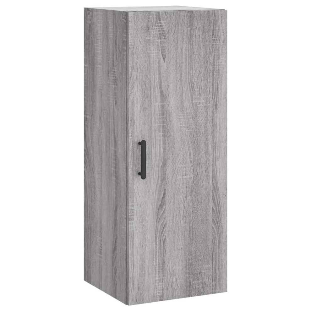 VidaXL Wall Mounted Cabinet Sonoma Grey Engineered Wood 34.5x34x90 cm - Image 2