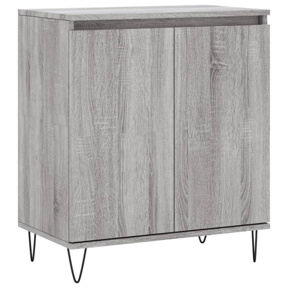 Vidaxl (Grey Sonoma) Sideboard Storage Cabinet Side Cabinet Cupboard White Engineered Wood