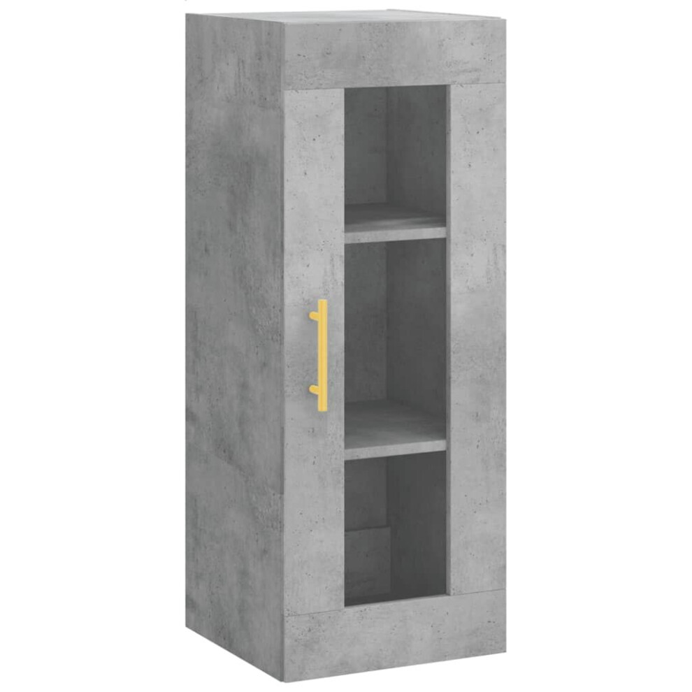 Vidaxl (Concrete Grey) Wall Mounted Cabinet Bathroom Cabinet Storage Cabinet Cupboard White White,Grey