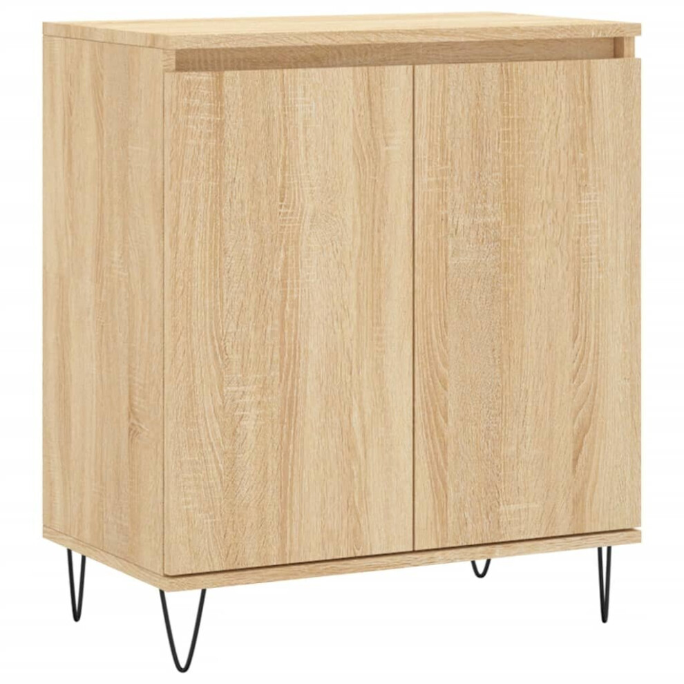 (sonoma oak) vidaXL Sideboard Storage Cabinet Side Cabinet Cupboard White Engineered Wood