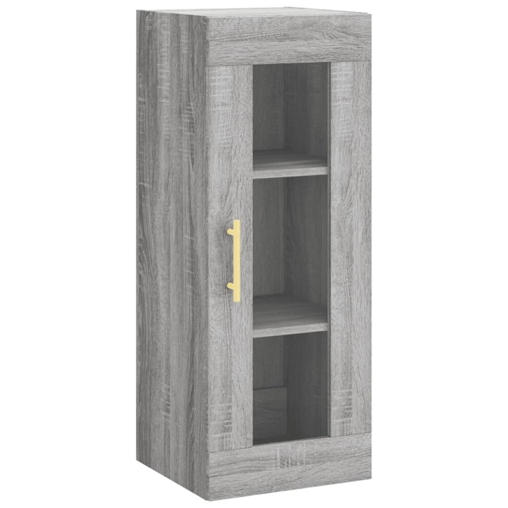 Vidaxl (Grey Sonoma) Wall Mounted Cabinet Bathroom Cabinet Storage Cabinet Cupboard White