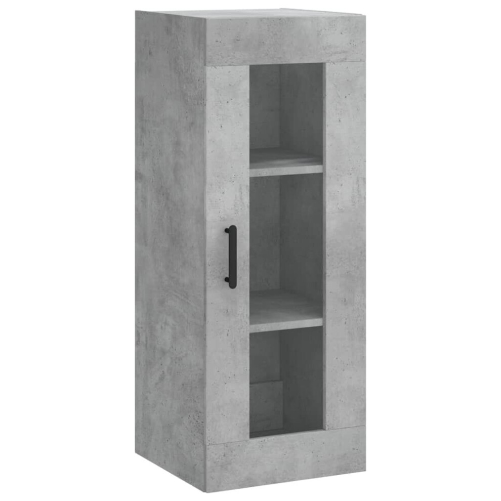 Vidaxl (Concrete Grey) Wall Mounted Cabinet Bathroom Cabinet Storage Cabinet Cupboard White White,Grey