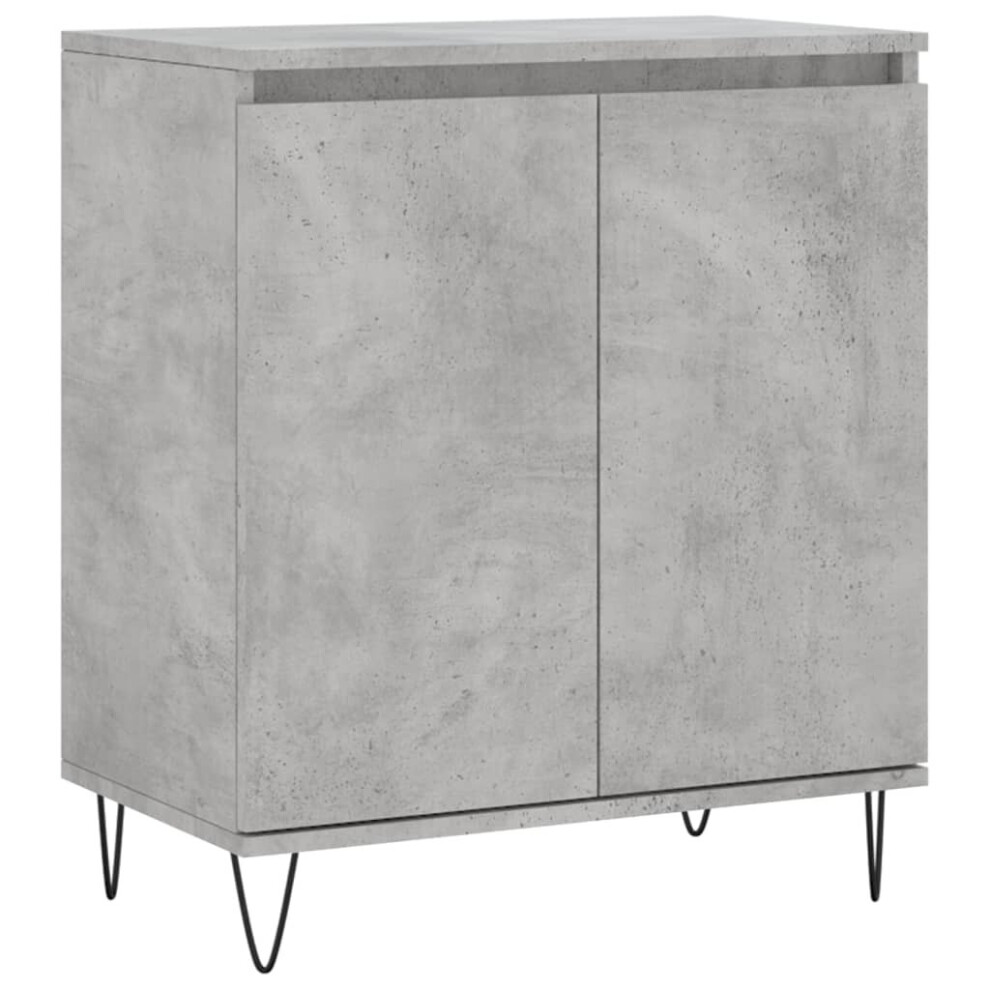 Vidaxl (Concrete Grey) Sideboard Storage Cabinet Side Cabinet Cupboard White Engineered Wood