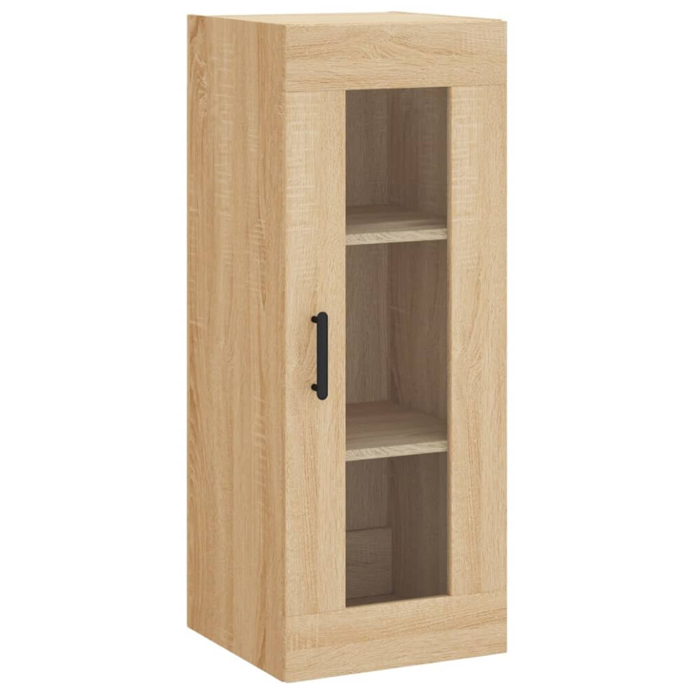 Vidaxl (Sonoma Oak) Wall Mounted Cabinet Bathroom Cabinet Storage Cabinet Cupboard White