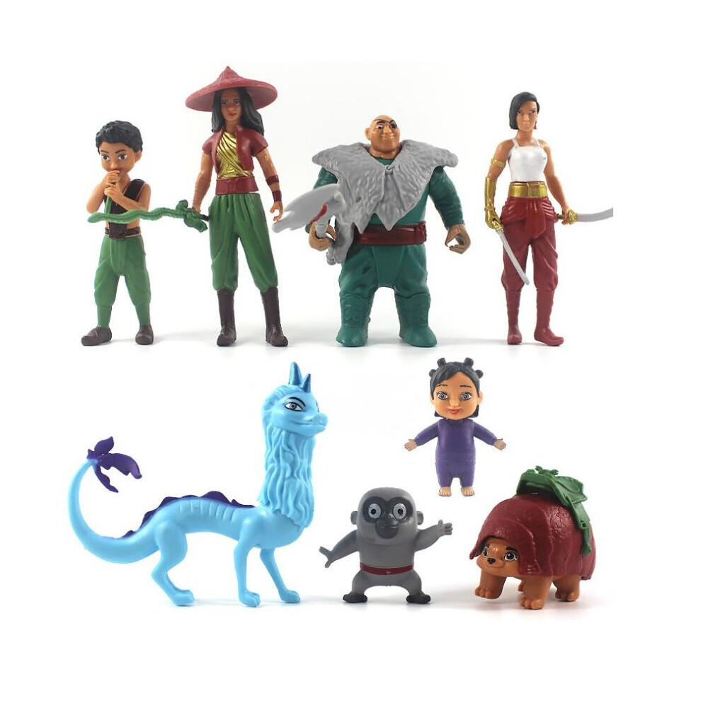 8st Raya och den sista draken figurer-Raya and the Last Dragon