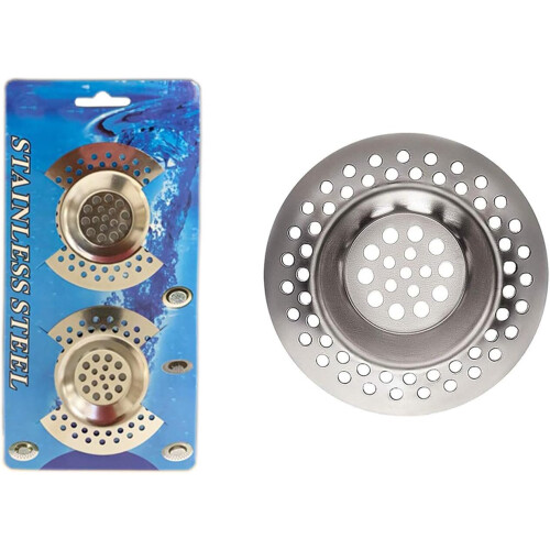 2Pcs Kitchen Sink Strainer Plug Sink Waste Stopper Hole UK 2