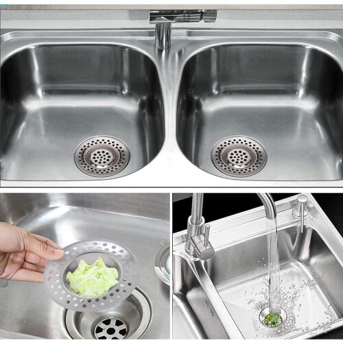 2Pcs Kitchen Sink Strainer Plug Sink Waste Stopper Hole UK 1