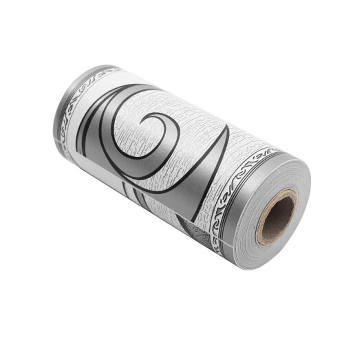 Living And Home PVC Silver Grey Prepasted Wallpaper Border Roll 10M 2