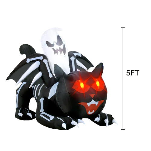 (E) Giant Train Halloween Inflatable Outdoor Indoor Decoration Props