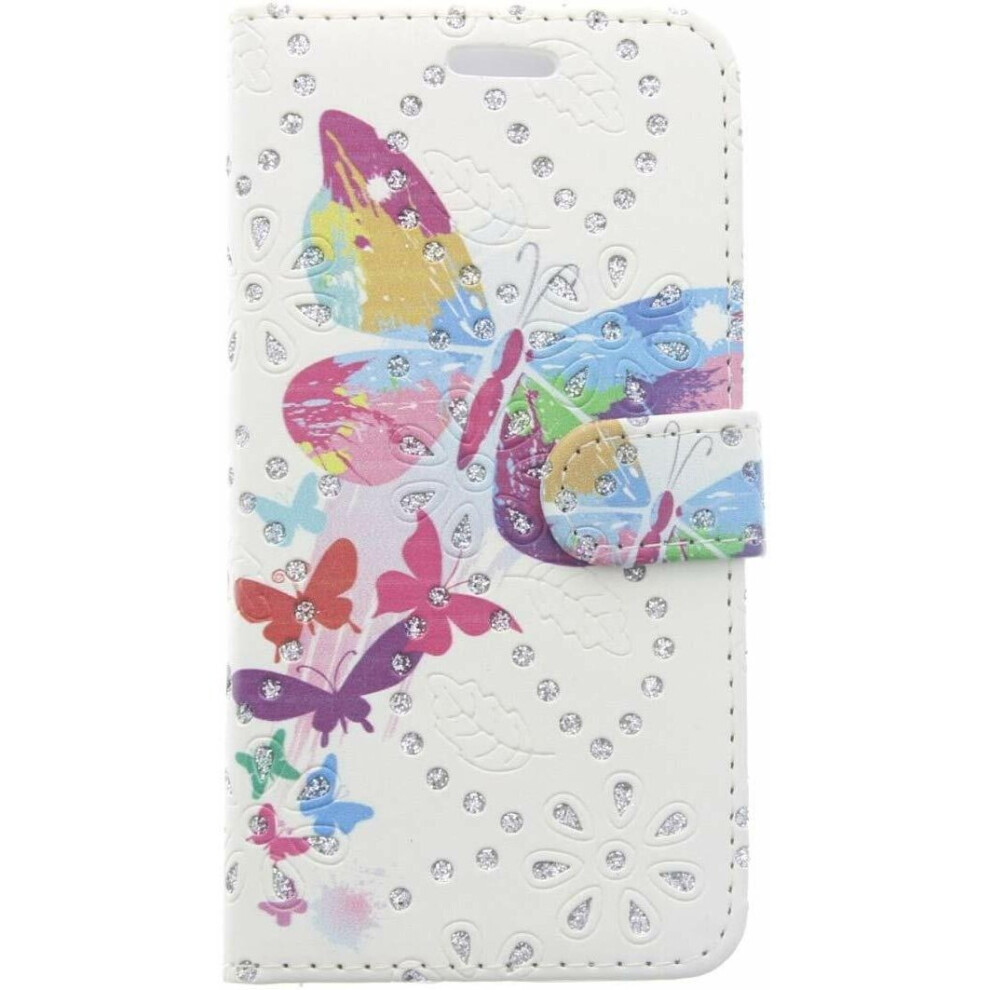 (Rainbow Butterfly) For Samsung Galaxy A02 Phone Case, Cover, Flip Book, Wallet, Folio, Leather /Gel