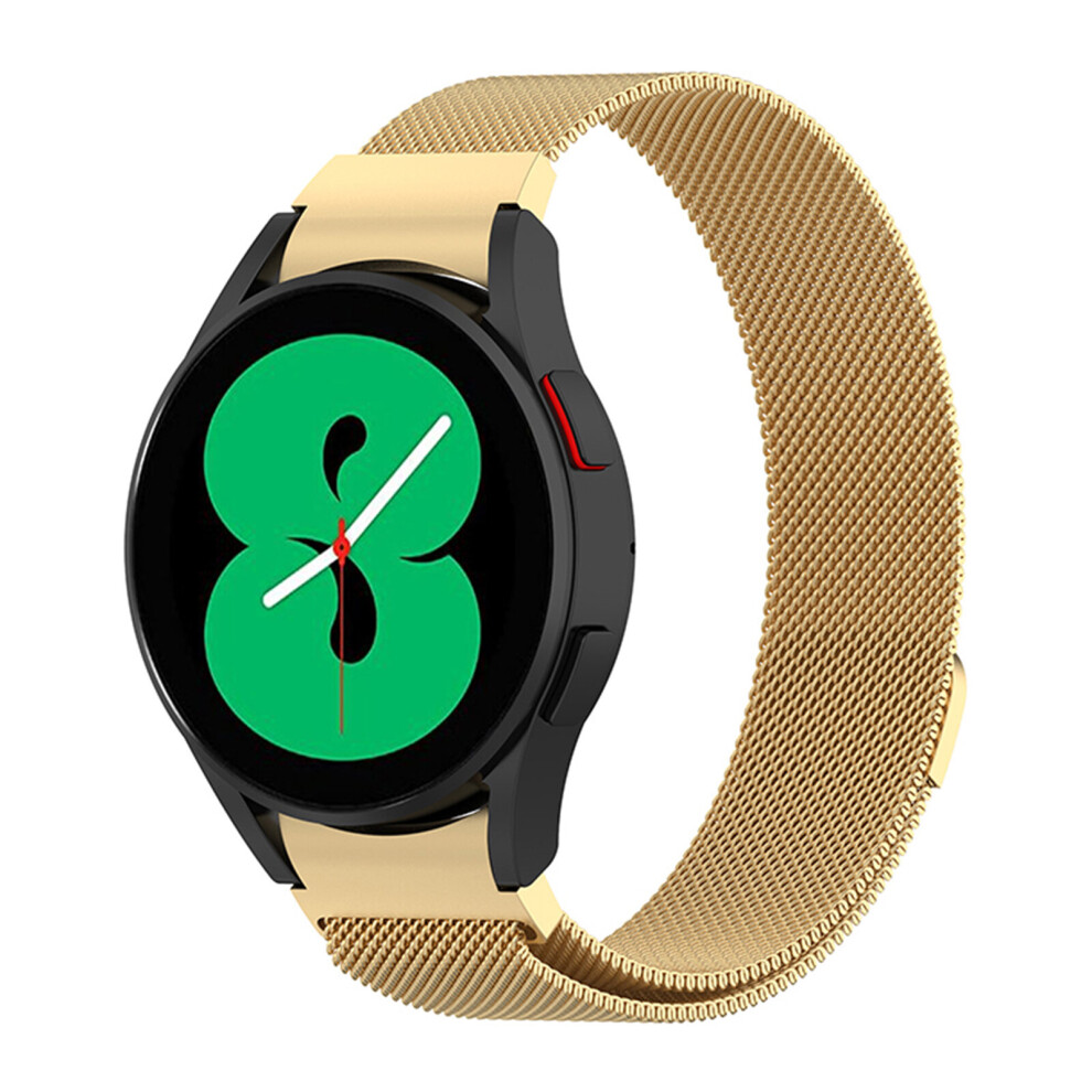 (Gold) Stainless Steel Strap Wristband Bands For Samsung Galaxy Watch6/Watch6 Classic/Watch5/Watch5 Pro