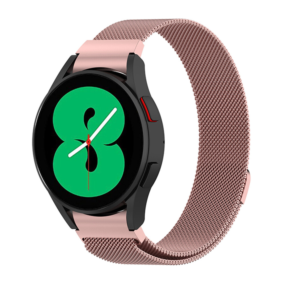 (Rose Pink) Stainless Steel Strap Wristband Bands For Samsung Galaxy Watch6/Watch6 Classic/Watch5/Watch5 Pro