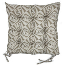 (Twisted Square Beige, Pack of 2) Seat Pad Dining Garden Kitchen Chair Cushions Tie On ABSTRACT