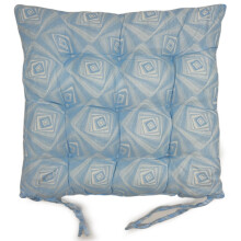 (Twisted Square Blue, Pack of 4) Seat Pad Dining Garden Kitchen Chair Cushions Tie On ABSTRACT