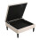 Living And Home (Beige) Square Tufted Linen Storage Ottoman 4