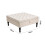 Living And Home (Beige) Square Tufted Linen Storage Ottoman 6