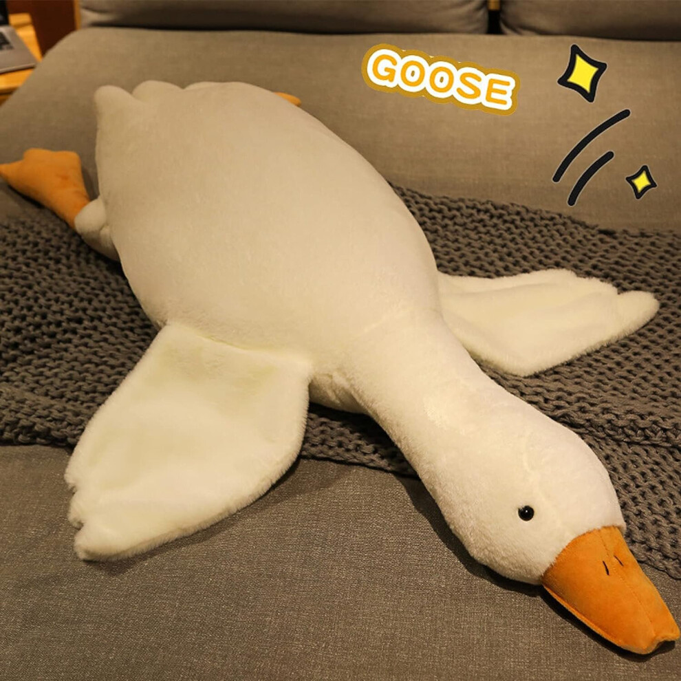 90CM Huge Goose Plush Toy Big Duck Soft Stuffed Animal Sleeping Pillow