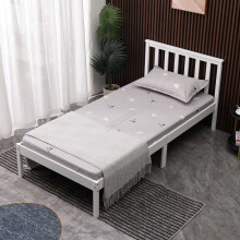 (Single, White) WestWood Single Double King Bed Solid Pine Frame Bedroom Furniture Low Foot End