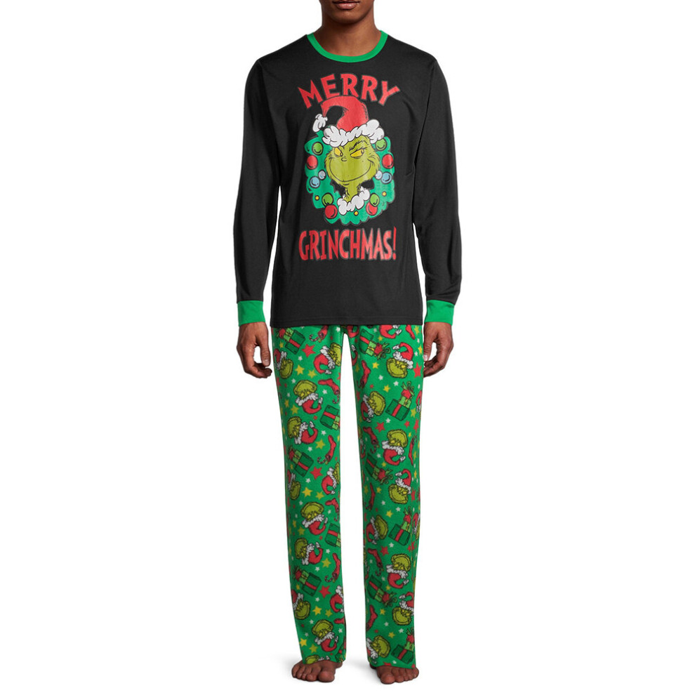 (Dad, S) Christmas Family Matching Pyjamas Set The Grinch Sleepwear Womens Mens Kids Baby Xmas Party Nightwear Loungewear