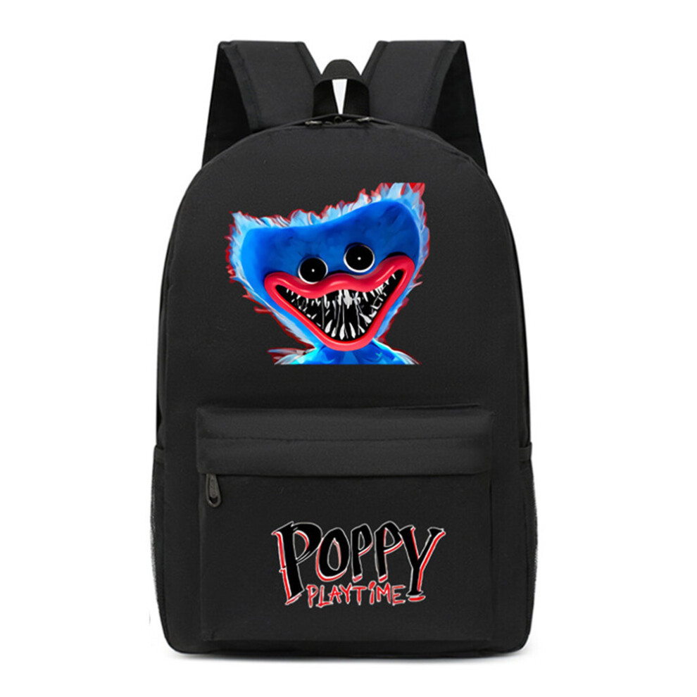 (Black) Poppy Playtime Kids School Backpack Youth Teenagers Students DJ Music Rucksack Practical Book Bag